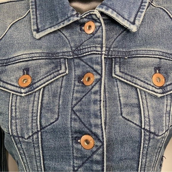 Anthropologie Pilcro and the Letterpress Classic Denim Trucker Jacket Size XS P - Picture 4 of 12